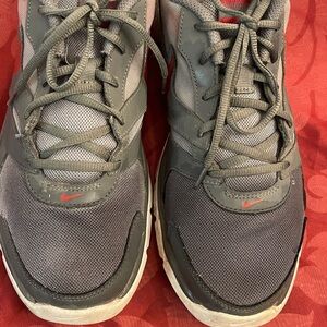 Nike Men's Gray and Red Athletic Shoes